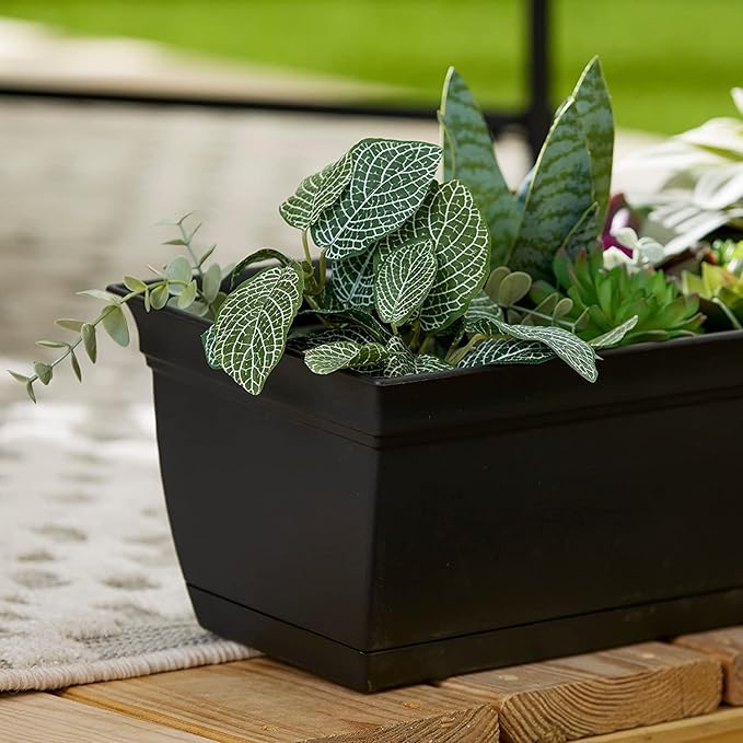 The HC Companies 30" Eclipse Plastic Window Box 7.76"x29.98"x6.57" in Clay Color