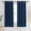 NICETOWN Blackout Short Curtain 63 inches Long for Windows, Thermal Insulated Curtain Grommet Room Darkening Window Treatment for Bedroom/Living Room, 1 Panel, W46 x L63, Moroccan Blue