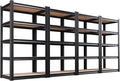 AOAORRG Set of 4 Garage Shelving Heavy Duty Storage Shelves, Metal Adjustable Shelving Unit, Utility Garage Organizer Shelf for Basement, Pantry, Kitchen, Warehouse, 31.5"W x 13.8"D x 71.2"H, Black