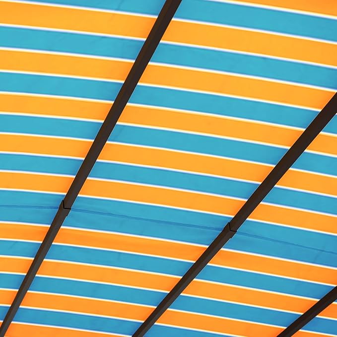 Universal Doubleton Steel Pergola Replacement Cover for Pergola Structures L-PG080PST, 80'x 205'' (Yellow and Blue)