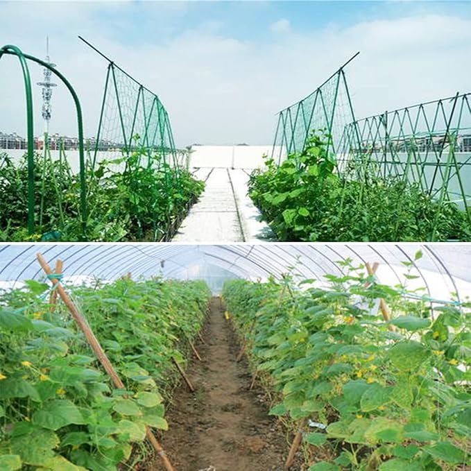 Green Trellis Netting 4x100 ft Heavy Duty Garden Netting Polypropylene Plant Support Net for Climbing Vegetables Fruits Flowers