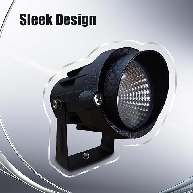 Color Spot Light Outdoor 2-Pack, 120V 12W Waterproof LED Landscape Spotlights, Plug-in Durable Spotlight Outdoor for Yard, Garden, Patio, Tree, House, Halloween, Christmas