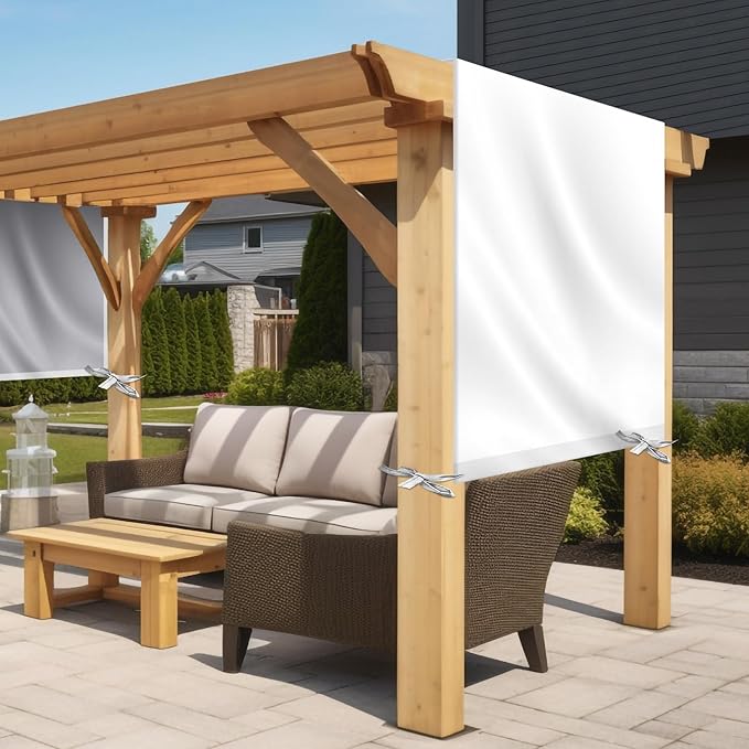 Universal Pergola Replacement Canopy Outdoor Canopy Shade Cover Waterproof Shade Top Cover for Outdoor Patio Porch Backyard(17 x 6.8 ft,Beige)