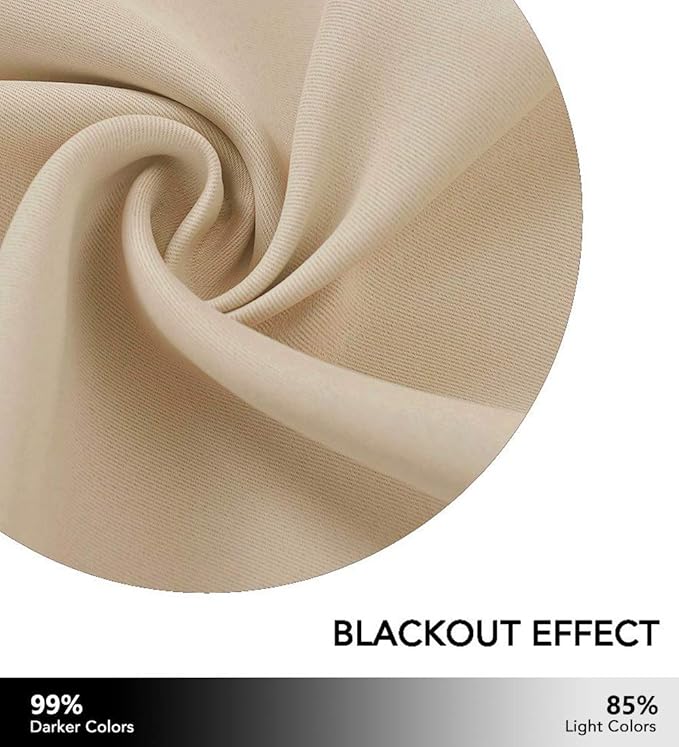 NICETOWN Outdoor Curtain Waterproof for Patio 108" Extra Long, Grommet Top Room Darkening Thermal Insulated 120" Extra Wide Protect You from Sun & Rain for Balcony/Porch, Biscotti Beige, 1 Panel