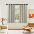 NICETOWN Room Darkening Short Curtain 54 inches Long for Living Room, Grommet Sound Reducing Thermal Insulated Curtains for Bedroom Nursery Window, 46W x 54L, 1 Piece, Natural