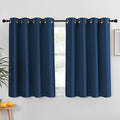 NICETOWN Moroccan Blue Blackout Curtain for Living Room - Solid Thermal Insulated Grommet Blackout Panel/Drape for Bedroom Kitchen Window (1 Panel, 52 inches Wide by 54 inches Long)