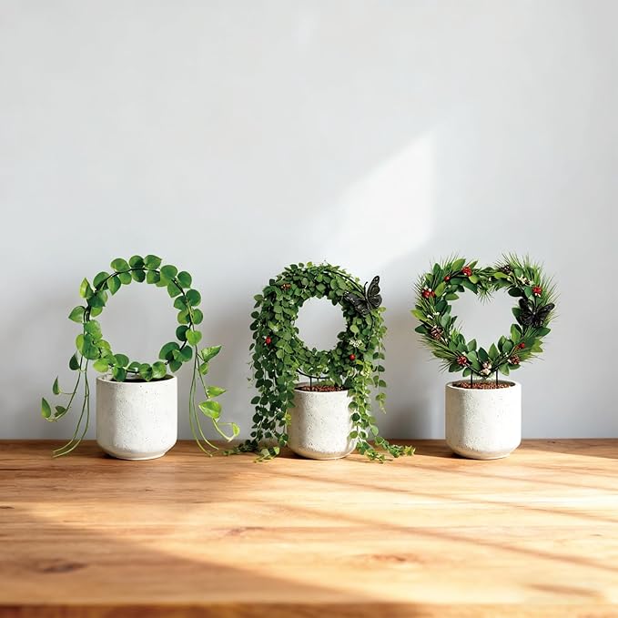 Indoor Climbing Plant Trellis - 3pcs Small Garden Potted Support Outdoor Plants Propagation Trellises Accessories with 20pcs Ties for Garden Plant Houseplant
