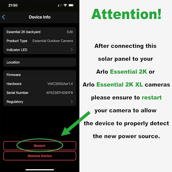 Solar Panel for Arlo Essential/XL Spotlight Cam (1st Gen), Essential 2K/2K XL (2nd Gen，3rd Gen), with 13FT Micro USB & Type-C Cables, 360° Adjustable Aluminum Mount3, 3 Pack