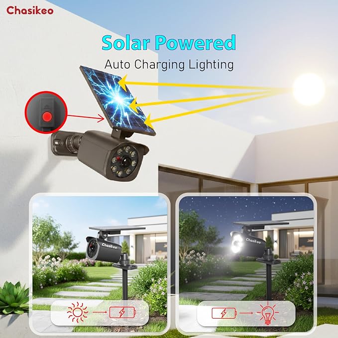 2 Pack Solar Motion Lights Outdoor, Solar Spotlights with Motion Sensor, IP67 Waterproof Solar Power Security Lights, 360° Rotatable for Garden, Yard, Pathway, Fence, Driveway, 1200LM
