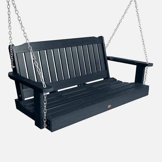 Highwood Lehigh Porch Swing, 4 Feet, Federal Blue