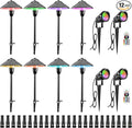 ZUCKEO RGB Color Changing Landscape Lights Low Voltage Pathway Lights 12V 24V Multi-Color LED Landscape Light Kit Waterproof for Yard Garden Path Christmas Decoration(12Pack)
