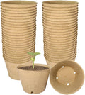 50 Pack 4 Inch Peat Pots, Biodegradable Seed Starter Pots with Drainage Holes for Indoor/Outdoor Gardening, Eco-Friendly Garden Germination Nursery Pots. (50, 4 Inch)