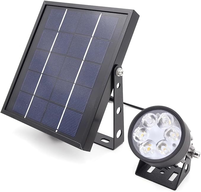 Solar Spot Lights Outdoor Legacy Mini 50X Twin Solar-Powered LED Spotlight (Cool White LED) for Outdoor Garden Yard Landscape Uplight Downlight, Waterproof, Black Finish
