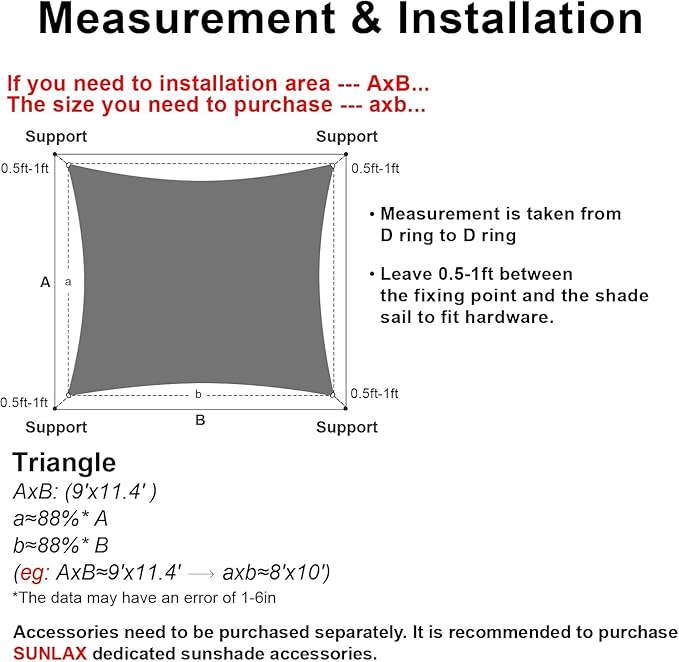SUNLAX Sun Shade Sail 11' x 13' Turquoise Blue Rectangle Canopy Sail Shade Cover UV Block Permeable Sunshade Outdoor for Patio Backyard Deck Pergola (We Make Custom Size)