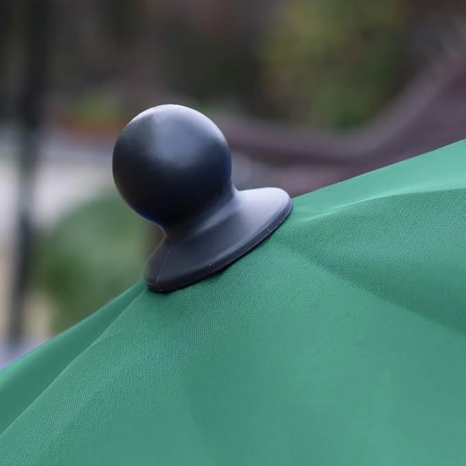 Sunnyglade 9Ft Patio Umbrella Outdoor Table Umbrella with 8 Sturdy Ribs (Dark Green)