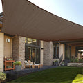 LOVE STORY Custom Size 8'x18' Brown Sun Shade Sail Rectangle UV Block Canopy Patio Sail Sunshades Fabric for Outdoor Garden Carport (We Make Custom Size)