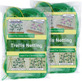 Pack of 2 Cucumber Tomato Trellis Netting, Heavy Duty Garden Netting for Climbing Plants Support, Pea, Grape, Bean, Fruit, Vegetables - 4" Mesh Size, 6Ft x 9Ft