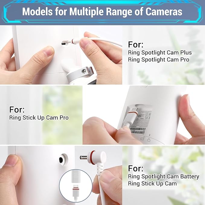 Solar Panel Outdoor for Ring (white-8pack)