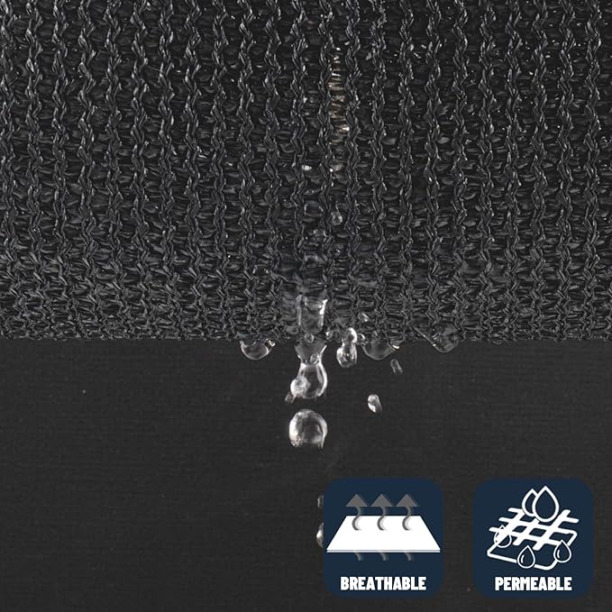 SUNNY GUARD Custom Size 5'x16' Rectangle Graphite Grey UV Block Sunshade for Backyard Yard Deck Patio Garden Outdoor Activities and Facility(Customized)