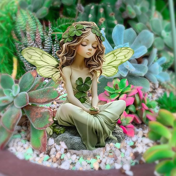 Fairy Garden Stake Decor, Acrylic 2D Garden Fairy Decoration, Fairy Garden Accessories for Outdoor Indoor Yard Lawn Pot Plants