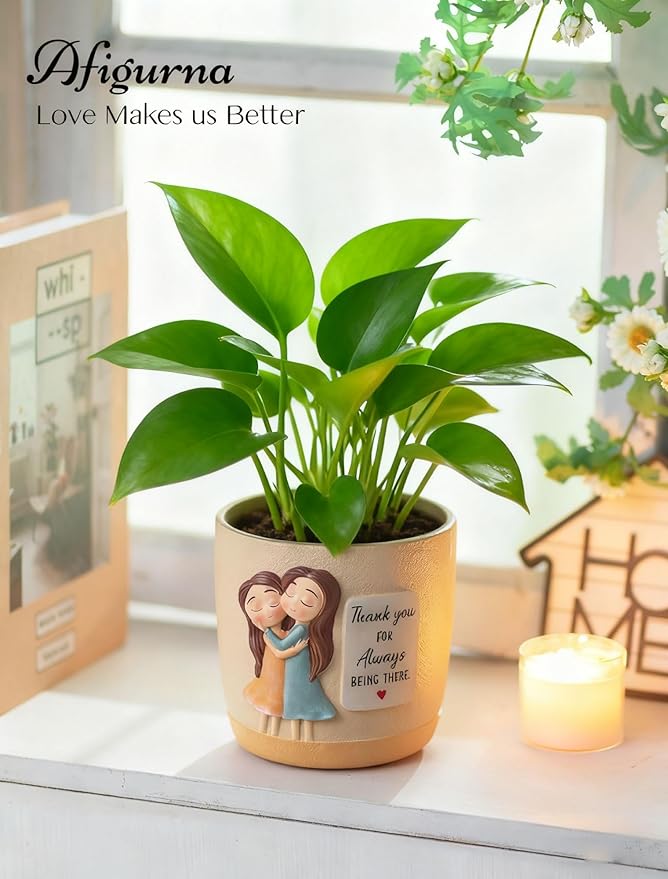 Gardening Gifts for Women: 5.3in Plant Pot Gifts for Gardener - Plant Mom Presents for Gardener - Plant Pot Garden Presents for Mom Friends Lady Christmas Birthday Mothers Day