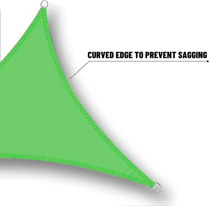 SUNNY GUARD Waterproof Sun Shade Sail 12'x24'x26.8' Lemon Green Right Triangle UV Block Sunshade for Backyard Yard Deck Patio Garden Outdoor Activities and Facility(Customized)