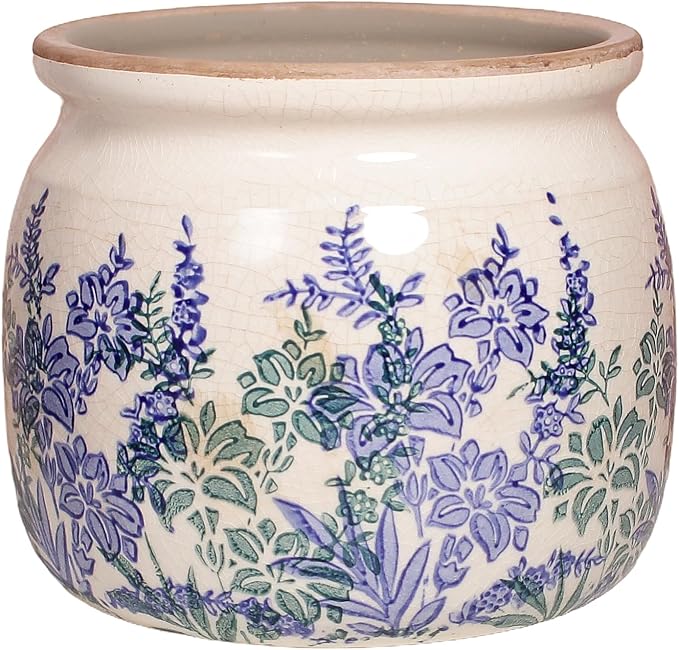 Pots for Plants, Ceramic Planters for Indoor/Outdoor Plants, 6.29'' Plant Pots Indoor with Drainage, Vase & Planters, Vintage Rustic Pots for Indoor Plant, House & Home Decor, Vintage Blue