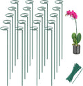 Joyhalo 20 Pack Plant Stakes, 16 Inch Plant Support Stakes, Flower Stakes with 24 Twist Ties, Garden Sticks for Plants Hibiscus, Sunflower, Red Hot Poker, Hydrangea, Tomato, Sapling Etc