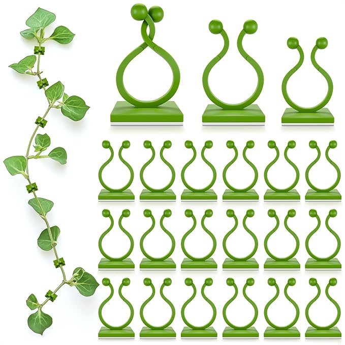 Plant Wall Clips for Climbing Plants 110 Pcs - Pothos Plant Climber Support, Large, Medium, Small Sizes Wall Clips for Support, Strong Self-Adhesive, For Indoor Plants, Cable Management & Plant Holder