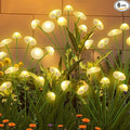 KAQ Solar Garden Lights Outdoor 6PK 48LED, Mushroom Solar Lights Outdoor, IP65 Waterproof Firefly Light Outside Decor for Patio Pathway, Sway by Wind for Pathway Garden Decorations, Warm White