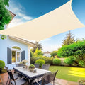 KANAGAWA Sun Shade Sail Curved 16'X20' Cream Rectangle Outdoor Shade Cover UV Blovk Canopy for Patio Garden Backyard Heavy Duty Permeable 185GSM (We Make Custom Size)