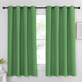 NICETOWN Blackout Curtain Panel 63 inch Long for Window - Thermal Insulated Solid Grommet Blackout Drape for Bedroom Living Room Kitchen (Single Panel, 52W x 63L, Froest Green)