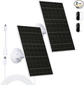 Zivif 7W Solar Panel for Security Camera for Arlo Essential 2K (2nd Gen), Essential XL & Spotlight Cameras, Solar Panel with USB-C/Micro USB Port for 5V Battery Cameras, 2 Pack