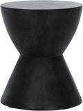 Safavieh Outdoor Athena Black Modern Concrete Round Accent Table