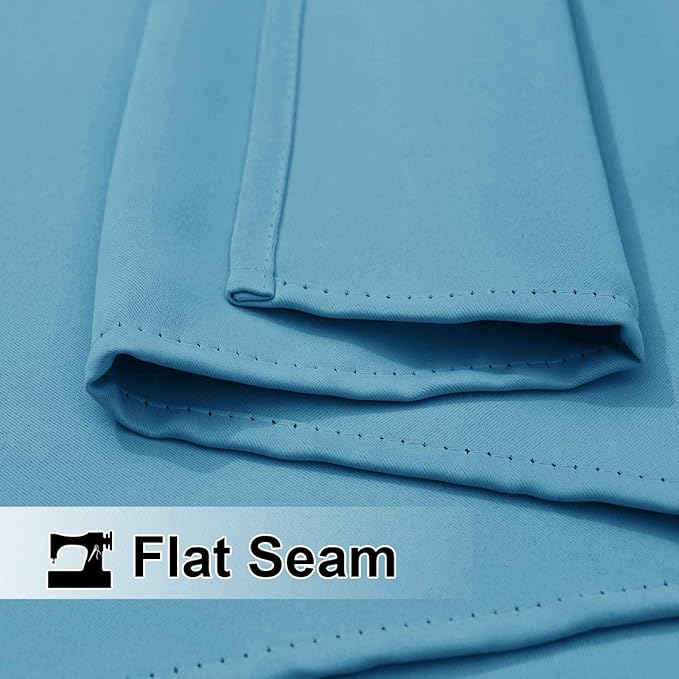 NICETOWN Outdoor Patio Curtains Long Drapes, Versatile Thermal Insulated Top and Bottom Grommets Block The Sun and Heat, Privacy Protection for Patio/Front Porch (W52 x L108, 1 Panel, Teal Blue)