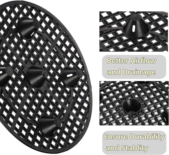 15 PCS Plant Level Pot Elevator, 12 inch Plastic Potted Plant Stands, Large Patio Planter Riser Holder, Deck Floor Protector to Prevent Rot Damage, Plant Trivet for Indoor Outdoor Garden