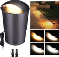 Low Voltage Well Lights - 5 Colors Temp IP67 In-Ground Light, 2700K/3000K/3500K/4000K/5000K Outdoor 12V LED Turret Top Landscape Lighting, ORB Aluminum for Pathway Deck Patio 3W 170LM