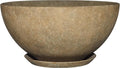 Classic Home and Garden Rosie Modern Planter w/Drainage - Contemporary Planter Bowls - Shallow Round Vases for Small Plants - Versatile Indoor & Outdoor Pots (10” Earth)