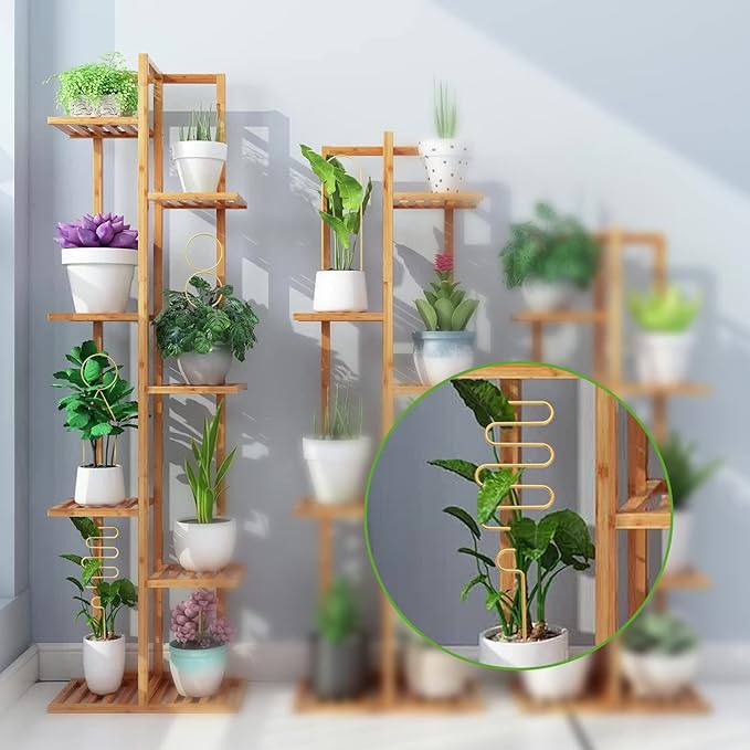4 Pcs Small Metal Trellis for Potted Plants,Gold Trellis for Climbing Plants Indoor,Small Trellis for Potted Plants Support Stake House Plant Trellis for Garden Potted Plant,Hoya,Pothos,Flower