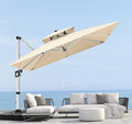 ABCCANOPY Patio Umbrella Cantilever Double Top Outdoor Offset Umbrella with 360° Rotation