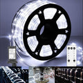 100Ft 720 LED Rope Lights Outdoor Waterproof with Remote, 8 Modes and 4 Brightness Rope Lights for Outside, Garden, Patio, Pool, Bedroom, Party, Indoor Outdoor Decoration (Cool White)