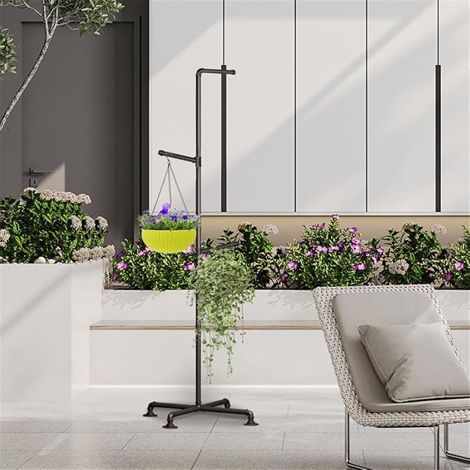Plant Hanger Indoor,Corner Hanging Plant Stand,Heavy Duty Metal Hanging Plant Holder for Indoor Plants,Living Room,Balcony,Bedroom,Garden