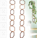 18Pcs Chain Trellis for Climbing Plants, Indoor&Outdoor Garden Wall Trellis, Plant Vine Support Wooden Potted Plant Trellis for Monstera, Pothos, Ivy