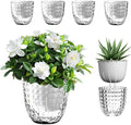 Self Watering Pots for Indoor Plants, Flower Pots, Self Watering Plant Pot-6pcs 4inch Clear