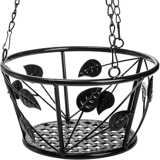 Goaste 2 Pack Metal Plant Hanger, Hanging Plant Holder with Ceiling Hook, Modern Plant Hanging Basket, Decorative Planter Flower Pots Shelf for Indoor Outdoor Use, Home Decor