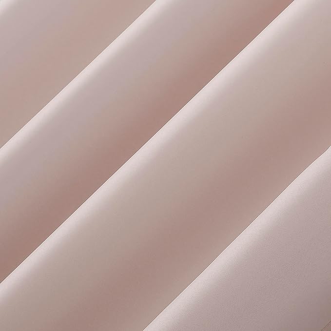 Sun Zero Marina Indoor/Outdoor UV Protectant Energy Efficient Grommet Curtain Panel, 54" x 95", Rose Quartz