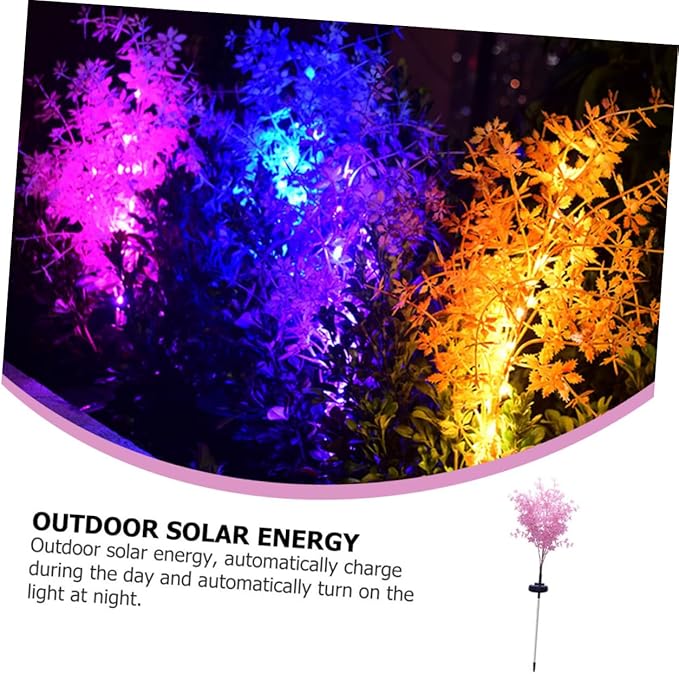 balacoo Led Solar Garden Light Plant Shaped Outdoor Lamp Ornament for Lawn Decoration Durable and Weatherproof Pink Rose Design for Garden Pathway