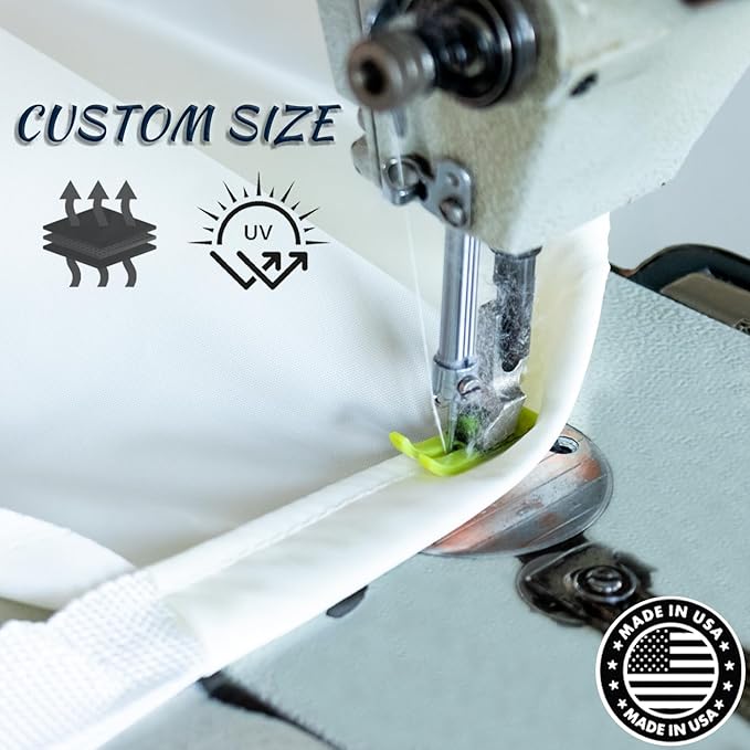 LOVE STORY Rectangle 8'x16' Waterproof Sun Shade Sail Canopy UV Block for Outdoor Patio Backyard Carport,Turquoise Blue(We Make Custom Size)