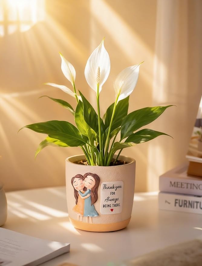Gardening Gifts for Women: 5.3in Plant Pot Gifts for Gardener - Plant Mom Presents for Gardener - Plant Pot Garden Presents for Mom Friends Lady Christmas Birthday Mothers Day