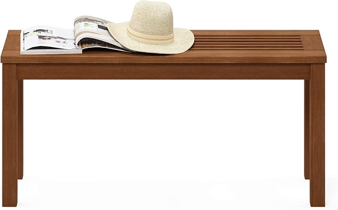 Furinno FG181110-C Tioman Outdoor Backless Bench, Natural,1-Pack